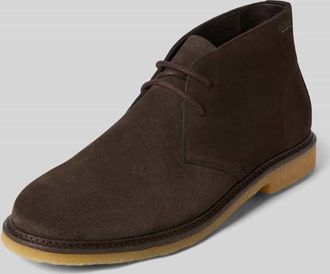 HUGO BOSS Boots aus echtem Veloursleder Modell KOPE in Dunkelbraun, Größe 41