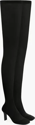 Courr&egrave;ges Stivali Alti in Mesh con Punta Squadrata Tacco 9cm Courreges
