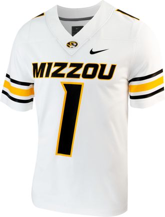 Nike Missouri Nike Mens College Untouchable Game Jersey in White | P31811J371MISR-WHT