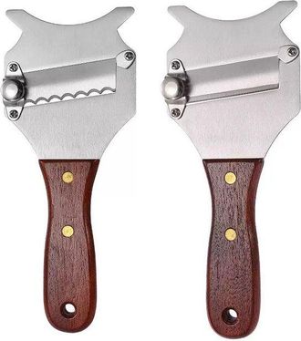 OEM Cortador De Queso Multifuncional Para Queso Y Chocolate, Cuchilla Ajustable, Acero Inoxidable, Cortador De Trufas, Boca Recta + Boca Ondulada