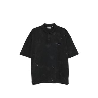 Carhartt Work in Progress Paint-splatter Logo-embroidered Polo Shirt