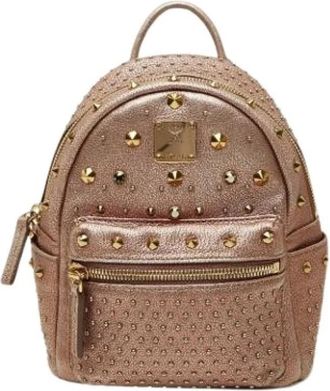MCM Pre-owned Backpack - Dames - Vintage Rugzakken - Roze - ONE Size - Leer - Vintage