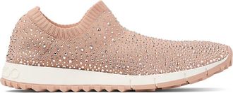Jimmy Choo London Verona crystal-embellished sneakers - women - Leather - 36 - Pink