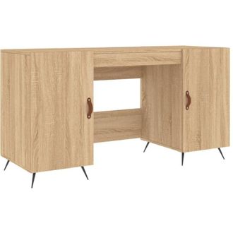 vidaXL Desk Sonoma Oak 140x50x75 cm Engineered Wood Vidaxl