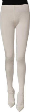 Dolce & Gabbana Pumps met hoge hak met jersey panty - Dames - Pantys - Wit - ONE Size - Leer - Ondergoed
