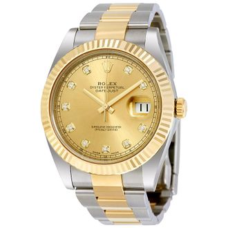 Rolex Pre-owned Rolex Datejust Diamond Champagne Dial Mens Watch 126333CDO
