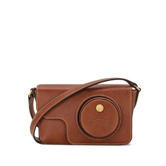 Longchamp Cross Body Bags, female, Brown, Size: ONE SIZE Foldover Crossbody Bag
