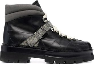 Bally Enkellaarsjes met veters - Heren - Veterlaarzen - Zwart - 40 EU - Leer - Schoenen