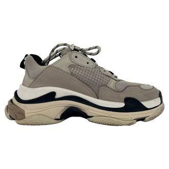 Balenciaga Balenciaga Triple S Sneakers in kaki suede