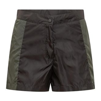 Moncler Perforated Panel Bermuda Shorts - Dames - Bermuda - Grijs - S - Nylon - Korte Broeken