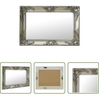 vidaXL Specchio barocco - Specchio da Parete Stile Barocco 60x40 cm Argento