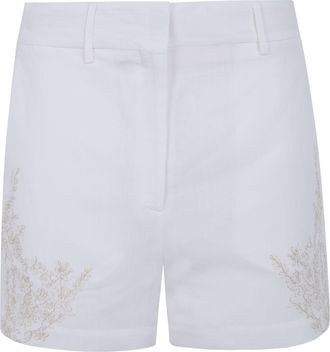 Semicouture Embroidered Linen Pijama Shorts