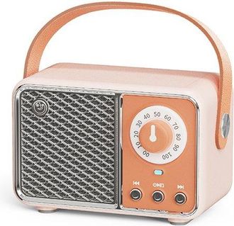 No Brand Altavoz Bluetooth Retro Mejorado, Radio Vintage, Estilo Cl&aacute;sico Antiguo, Conexi&oacute;n Inal&aacute;mbrica 5.1, Compatible Con Tarjeta Tf, Unidad Usb, Entrada Aux,