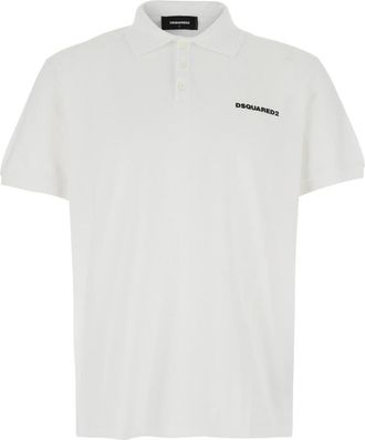 Dsquared2 White Shirt Collar Polo