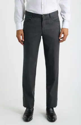 Jack Victor Melange Stretch Wool Pants in Grey at Nordstrom, Size 33