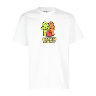 Carhartt Work in Progress Carhartt Wip, T-Shirts, male, White, Size: XL Gummy T-Shirt in White Cotton