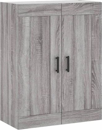 vidaXL Wall Mounted Cabinet Grey Sonoma 69.5x34x90 cm Engineered Wood Vidaxl