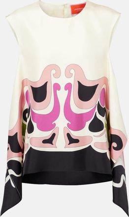 La DoubleJ Top in seta con stampa
