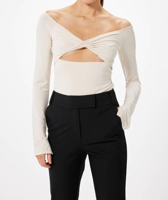 Sophie Rue Olympia Twist Top In Ecru