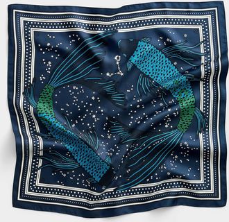 lescarf Womens Pisces pure silk scarf