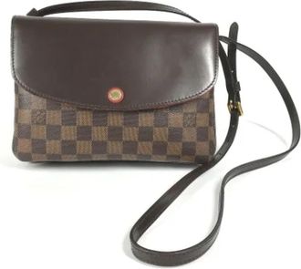 Louis Vuitton Tweedehands Canvas Louis Vuitton tassen - Dames - Vintage Schoudertas - Bruin - ONE Size - Vintage