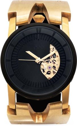 Fob Paris x Parts of Four Nº1000 44mm - men - stainless steel/Bovine Leather (top grain) - One Size - Black