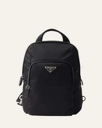 Prada Mens Small Nylon Crossbody Backpack