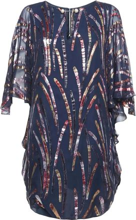 Ingie Paris bell-sleeve mini dress - Blue