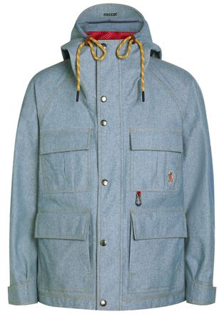 Moncler Field Waterproof Hooded Denim Jacket - Light Blue - 3 (UK40 / L)