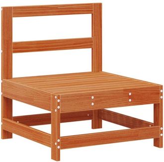 vidaXL Garden Middle Sofa Solid Pine Wood Wax Brown 62 x 62 x 70.5 cm vidaXL