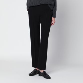 The Row Cyril black trousers in wool