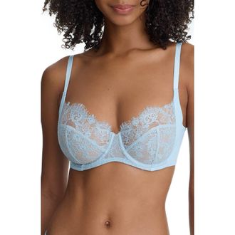 Skarlett Blue Entice Underwire Full Coverage Bra in Saltwater/Cashmere at Nordstrom, Size 34Ddd