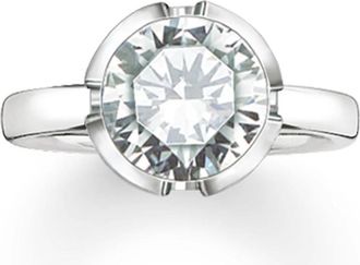 Thomas Sabo Dames Ring 925 Zilver Zilver Tr 2036-051-14 - Dames - Ringen - Grijs - 54 MM - Accessoires