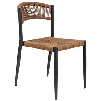 Wanderlust Deco Silla de ratan sintético marrón 48x60x78