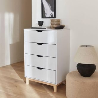 Sweeek 4-drawer Scandi-style Chest in White
