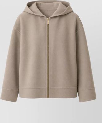 Max Mara virgin wool hooded oversized coat
