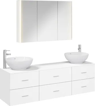 vidaXL Juego De Muebles De Ba&ntilde;o 4 Uds. Blanco Vidaxl