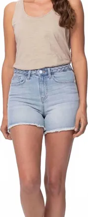 Judy Blue High Waist Braided Waistband Shorts In Light Wash