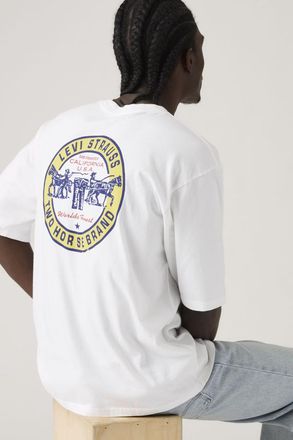 Levi's T-shirt con tasca a mezze maniche con stampa - Uomo - XL - Bianco / Worlds Finest Denim 1 White Plus
