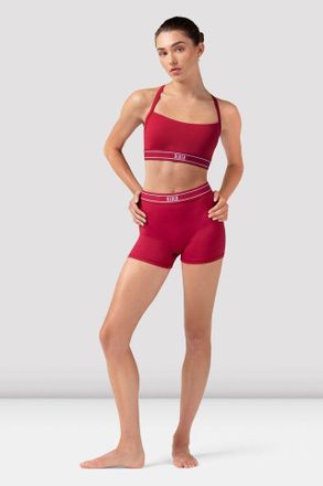 Bloch Ladies Kisha Logo Short, Cherry