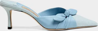 Jimmy Choo London 65mm Livi Flecked Canvas and Leather Mule Pumps