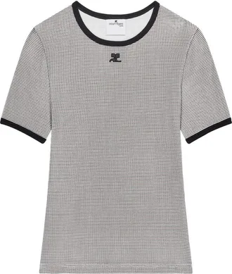 Courr&egrave;ges Houndstooth T-shirt
