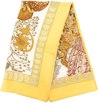 Herm&egrave;s Pre-owned Hermes Les Legendes de l Arbre Silk Scarf 90 Ladies PQPRJZNTO77551ZS