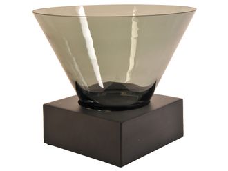 Schubiger M&ouml;bel Windlicht Glas Konisch Eisen H: 34 cm