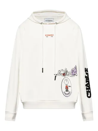 Iceberg x Peanuts Felpa con cappuccio e coulisse - Bianco