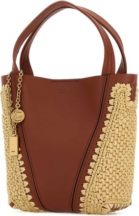 Chlo&eacute; Womens Spin Bucket Bag Brown Viscose Secondary