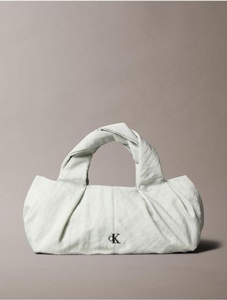 Calvin Klein Jeans Calvin Klein Womens Twisted Nylon Crossbody Bag - Blue