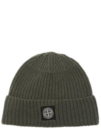 Stone Island Wool Cap With Logo