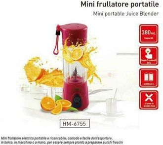Trade Shop Trade Shop - Frullatore Elettrico Portatile Mini Per Frappe Piccolo Mixer Di Vetro Tritatutto