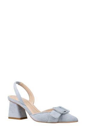 Pelle Moda Imia Slingback Pointed Toe Pump in Dusty Blue at Nordstrom, Size 9.5